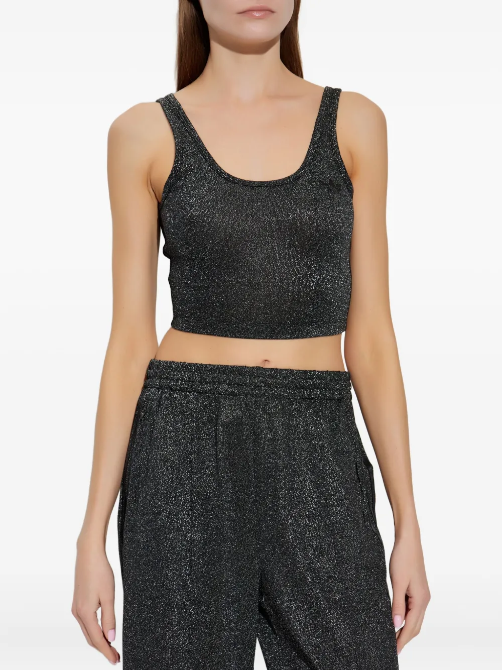 Adidas Originals Lurex® Sleeveless Top In Black
