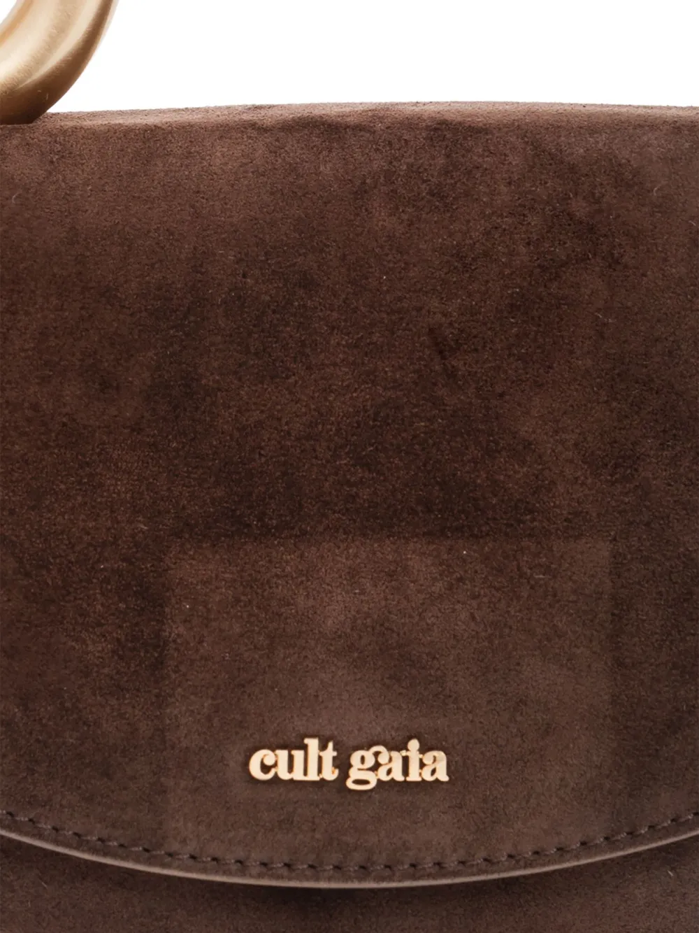 Cult Gaia Azariah suède mini-tas Bruin