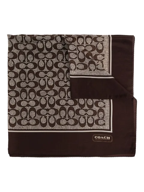 Coach logo-pattern scarf