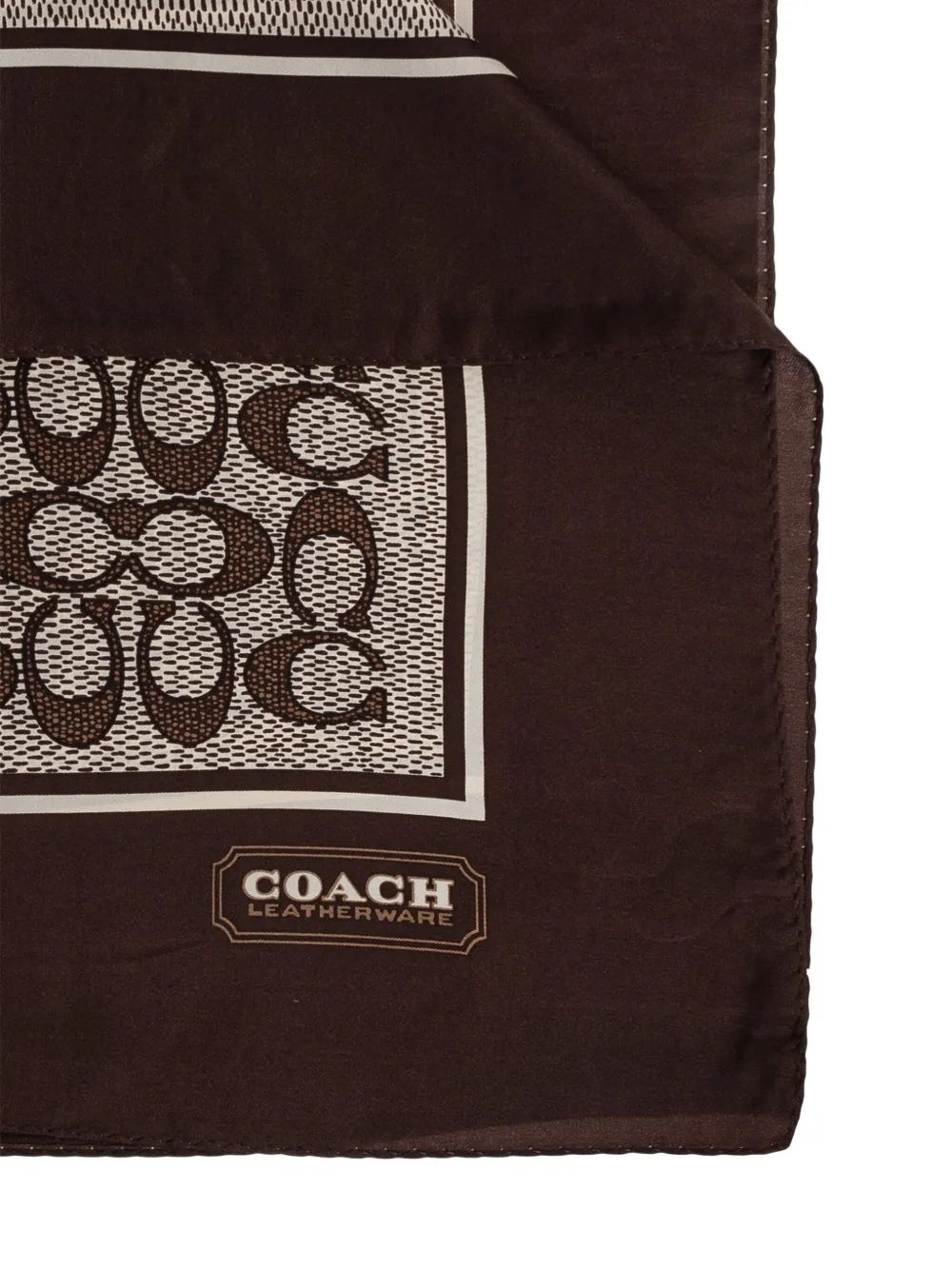 Coach logo-pattern scarf - Bruin