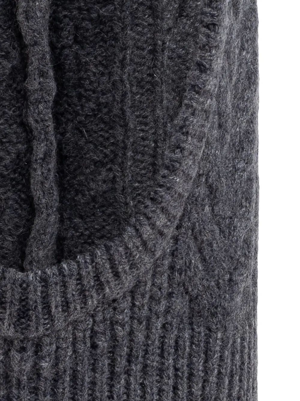 Lisa Yang Kabelgebreide bivakmuts Grijs