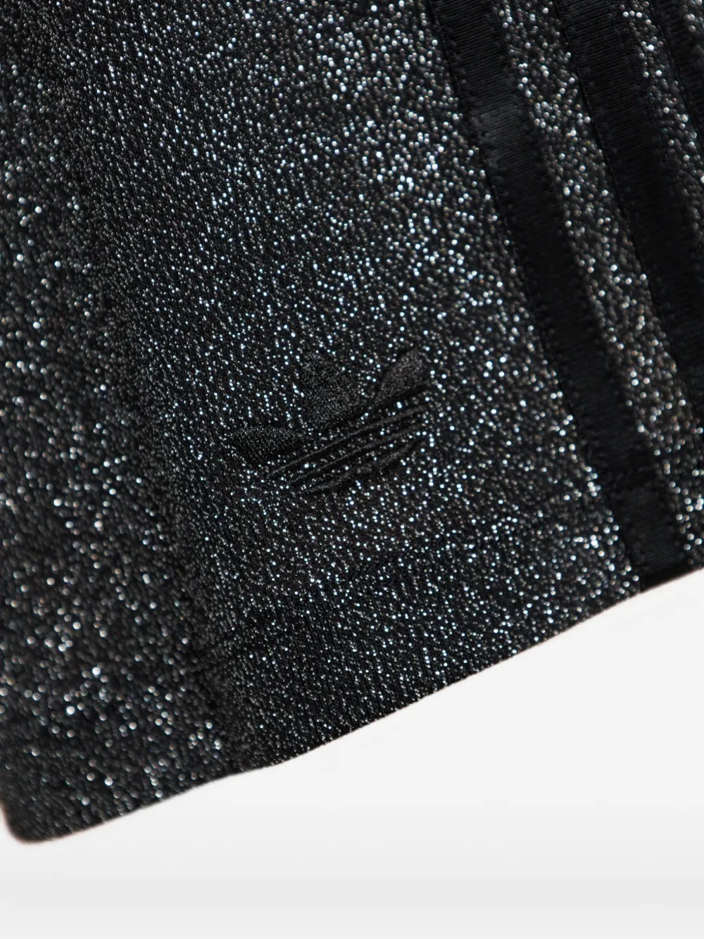 Adidas Originals Lurex® Stripe-detail Mini Skirt In Gray