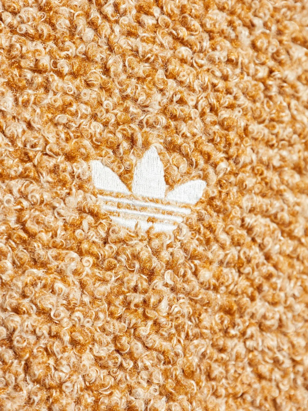 adidas Firebird bouclé sweater met rits Beige