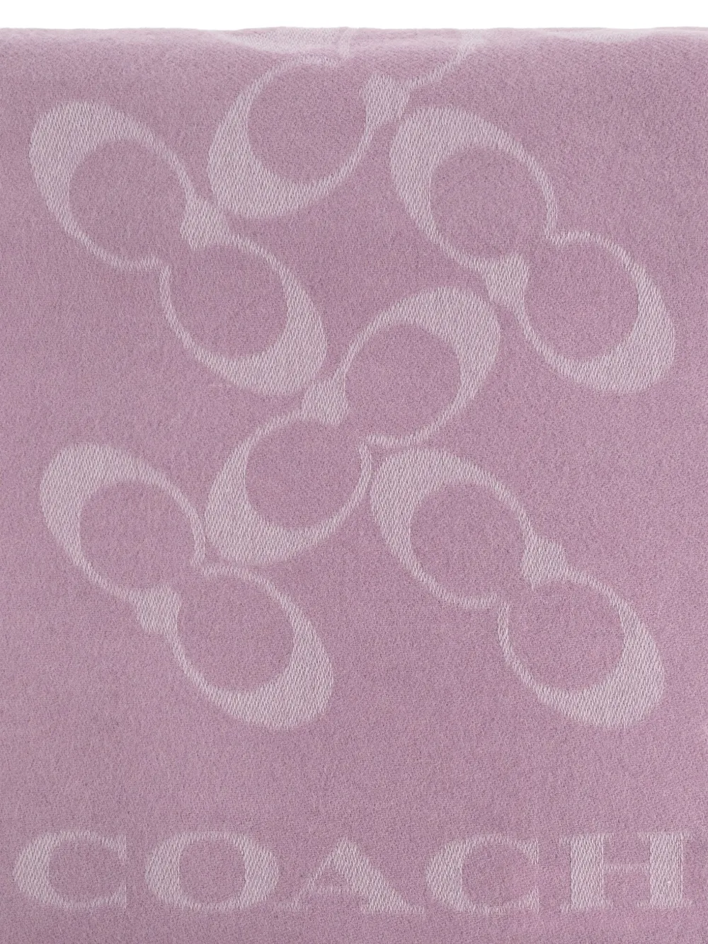 Coach logo fringed scarf - Roze