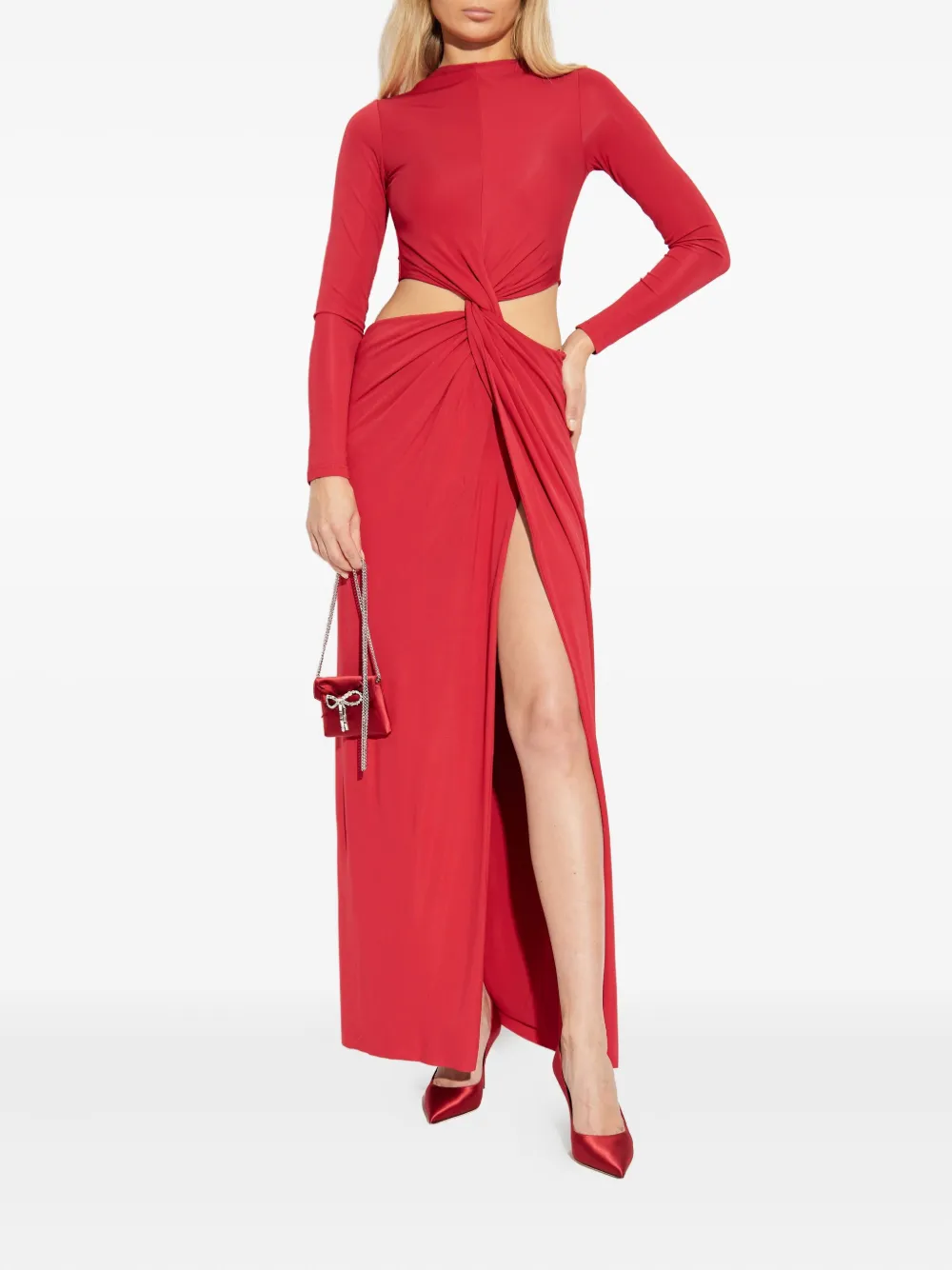 Cult Gaia Keri cut-out twisted maxi dress - Rood
