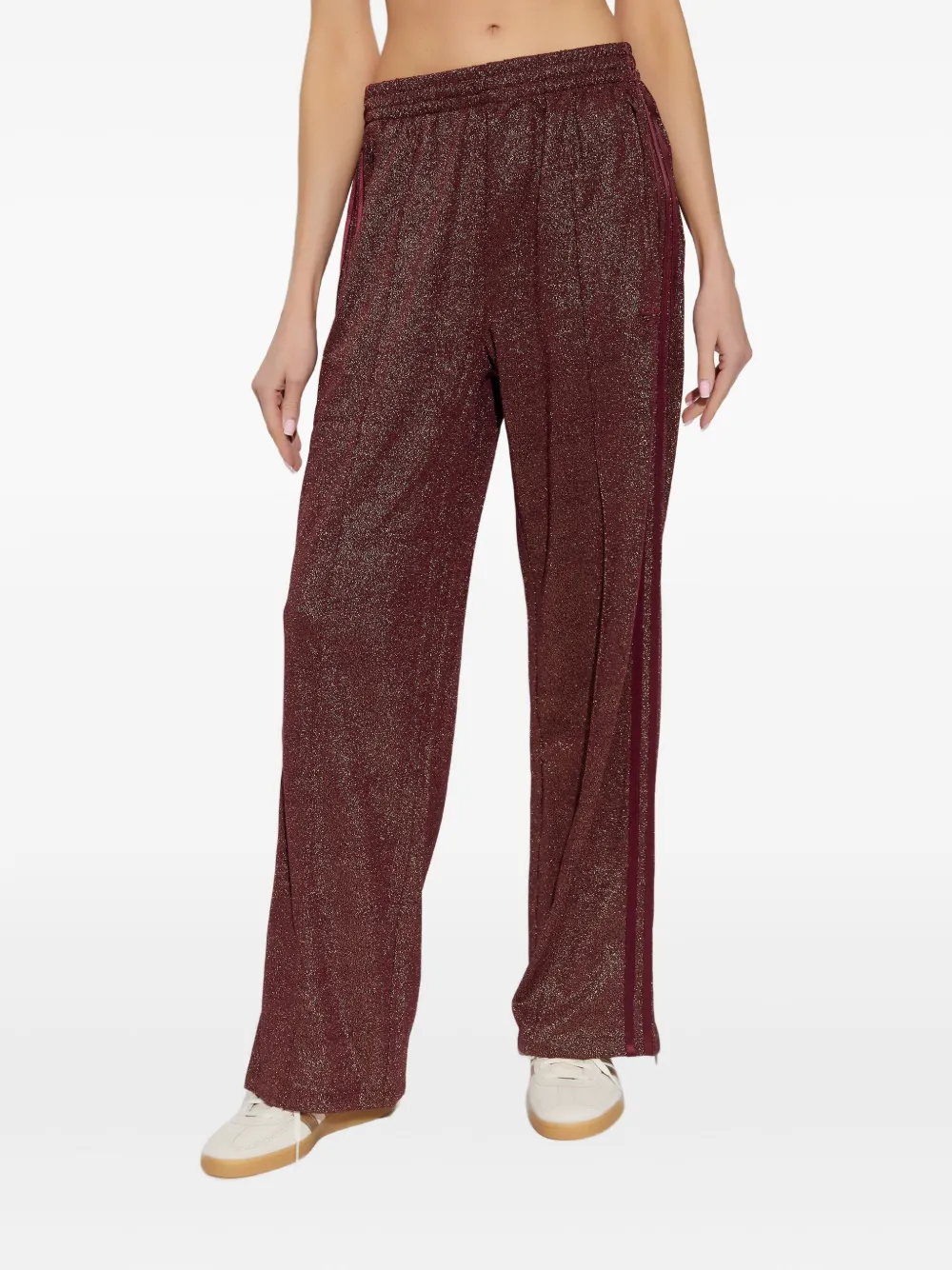 Adidas Originals Lurex® Firebird Track Pants In Brown