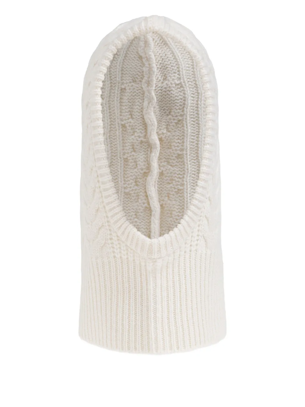 Lisa Yang cable-knit balaclava | White | Image 1
