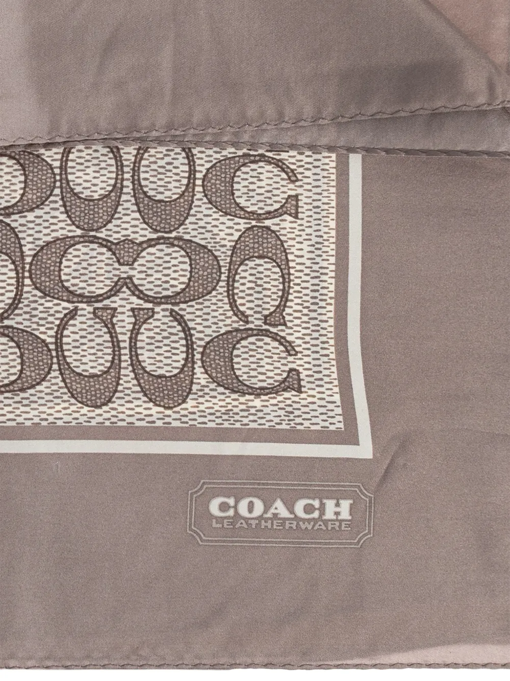 Coach logo-pattern scarf - Beige