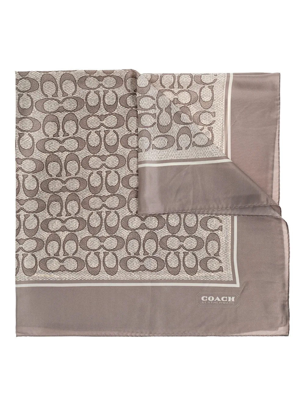 Coach ロゴパターン スカーフ - ニュートラル Coach ロゴパターン スカーフ - ニュートラル