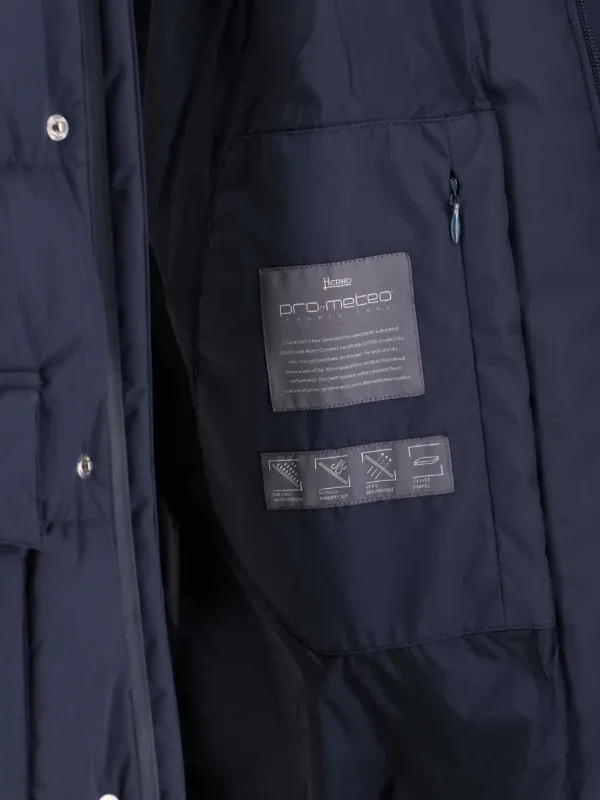 Herno フーデッド コート | ブルー | FARFETCH JP