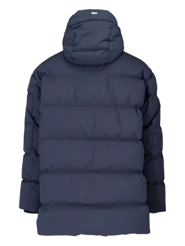 Herno フーデッド コート | ブルー | FARFETCH JP