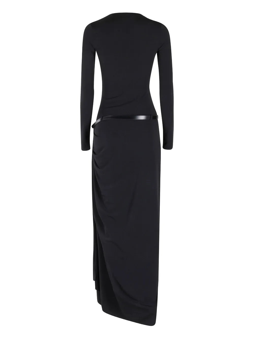 Coperni long-sleeve draped maxi dress - Zwart