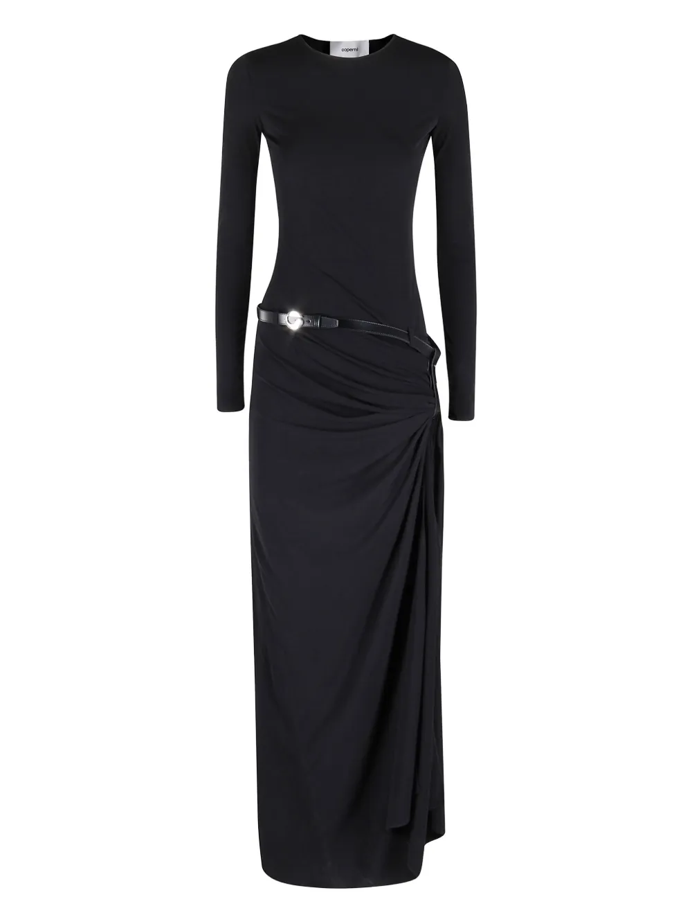 Coperni long-sleeve draped maxi dress | Black | Image 1