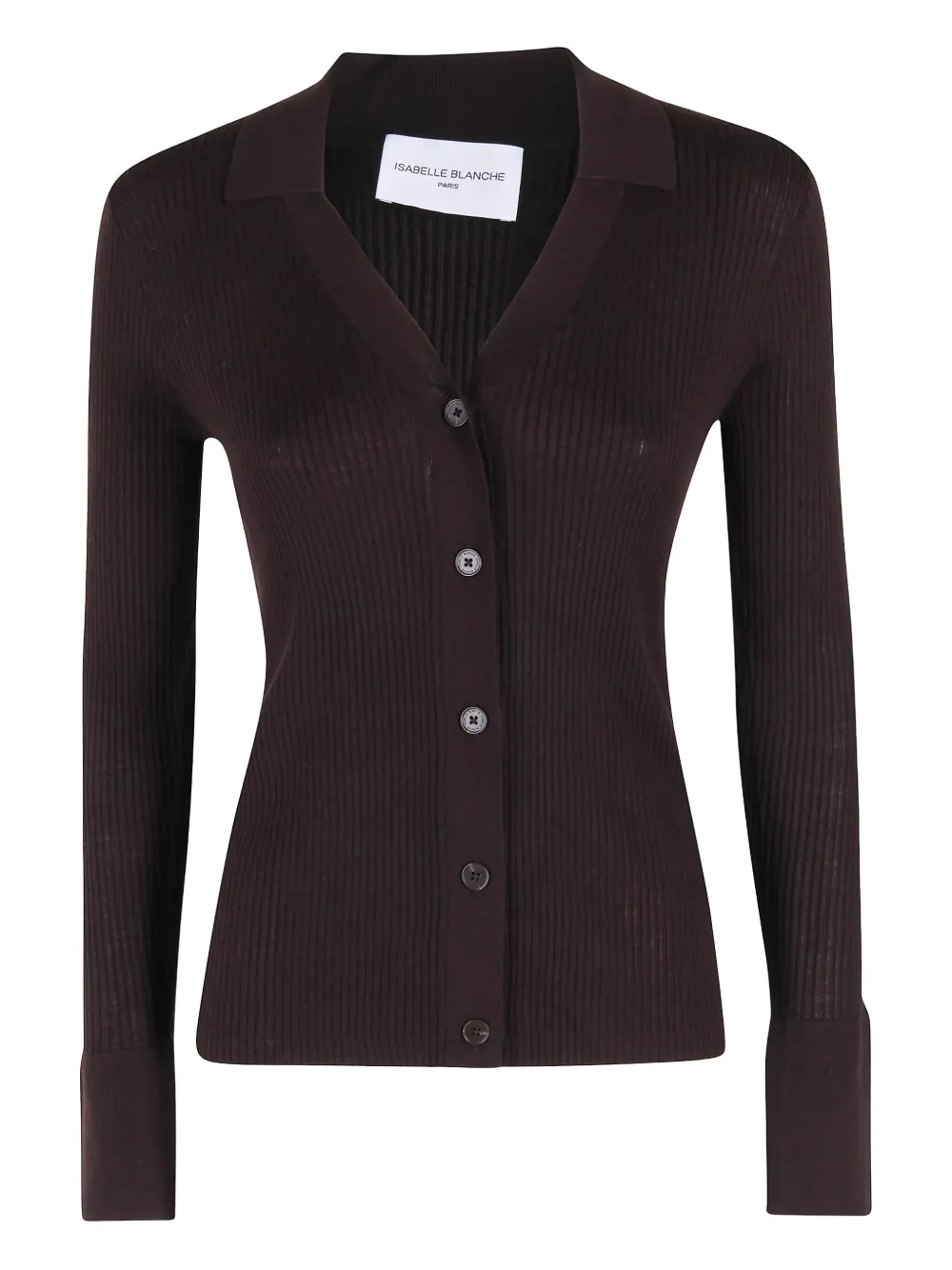 Isabelle Blanche button-fastening cardigan | Brown | Image 1