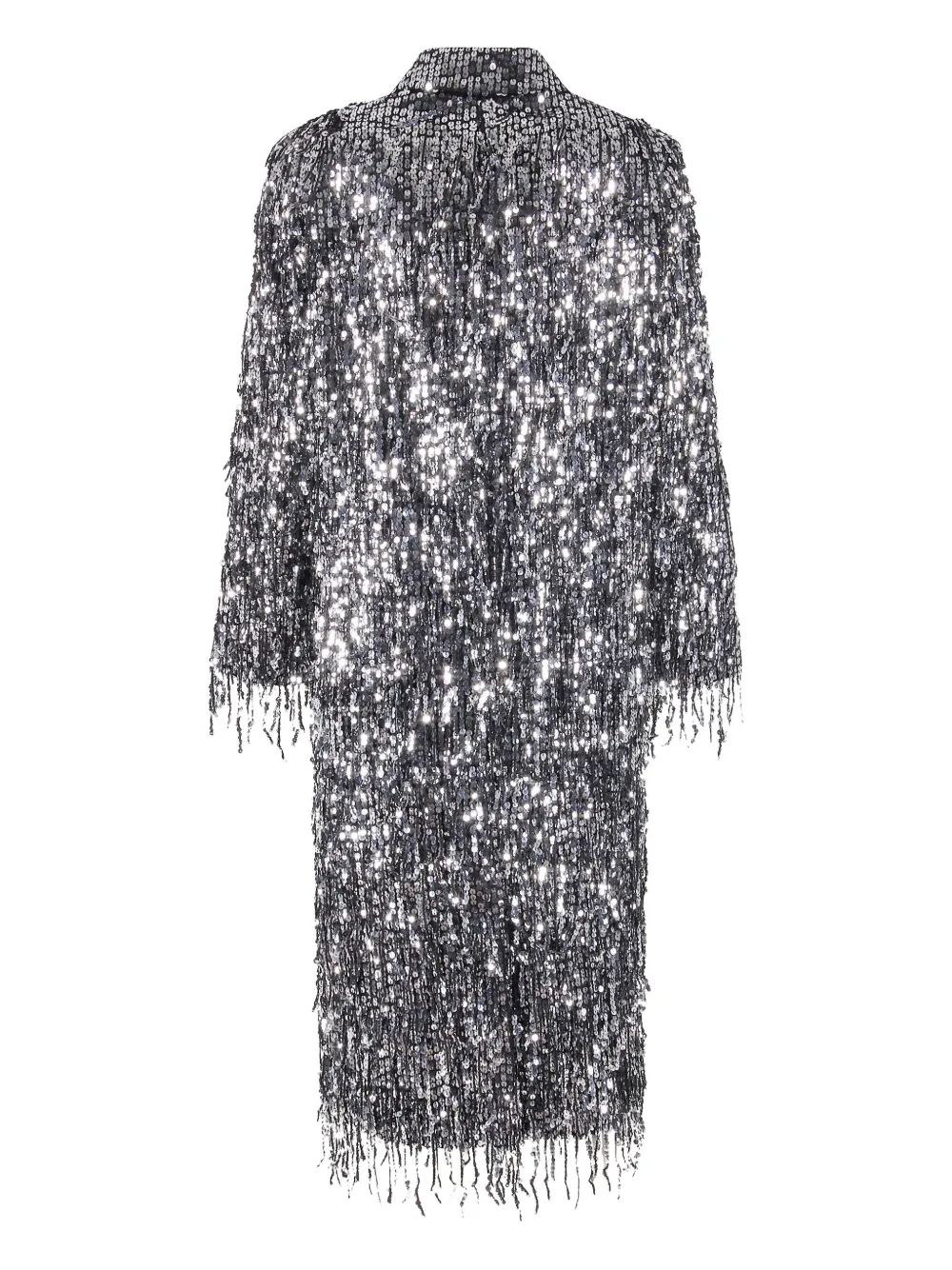 Isabelle Blanche fringed sequinned coat | Single Breasted Coats | Image 2