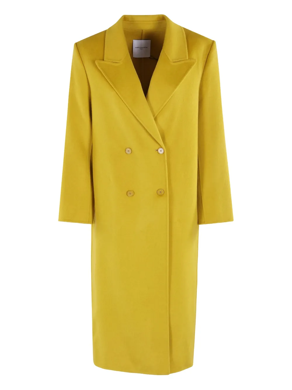 Isabelle Blanche peak-lapel double-breasted coat | Yellow | Image 1