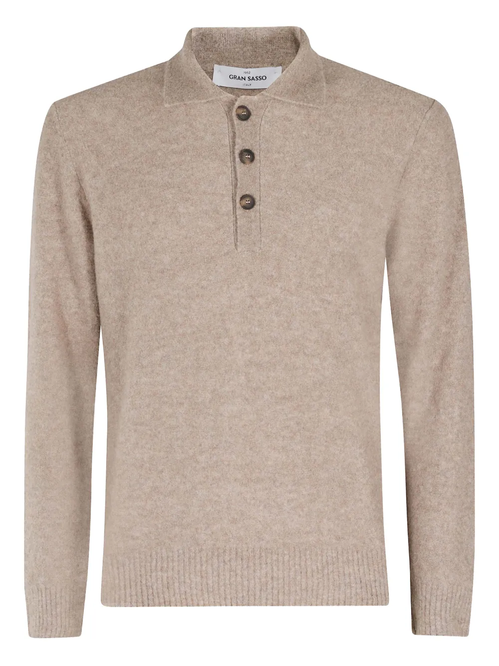 Gran Sasso polo con botón en el cuello | marrón | Image 1