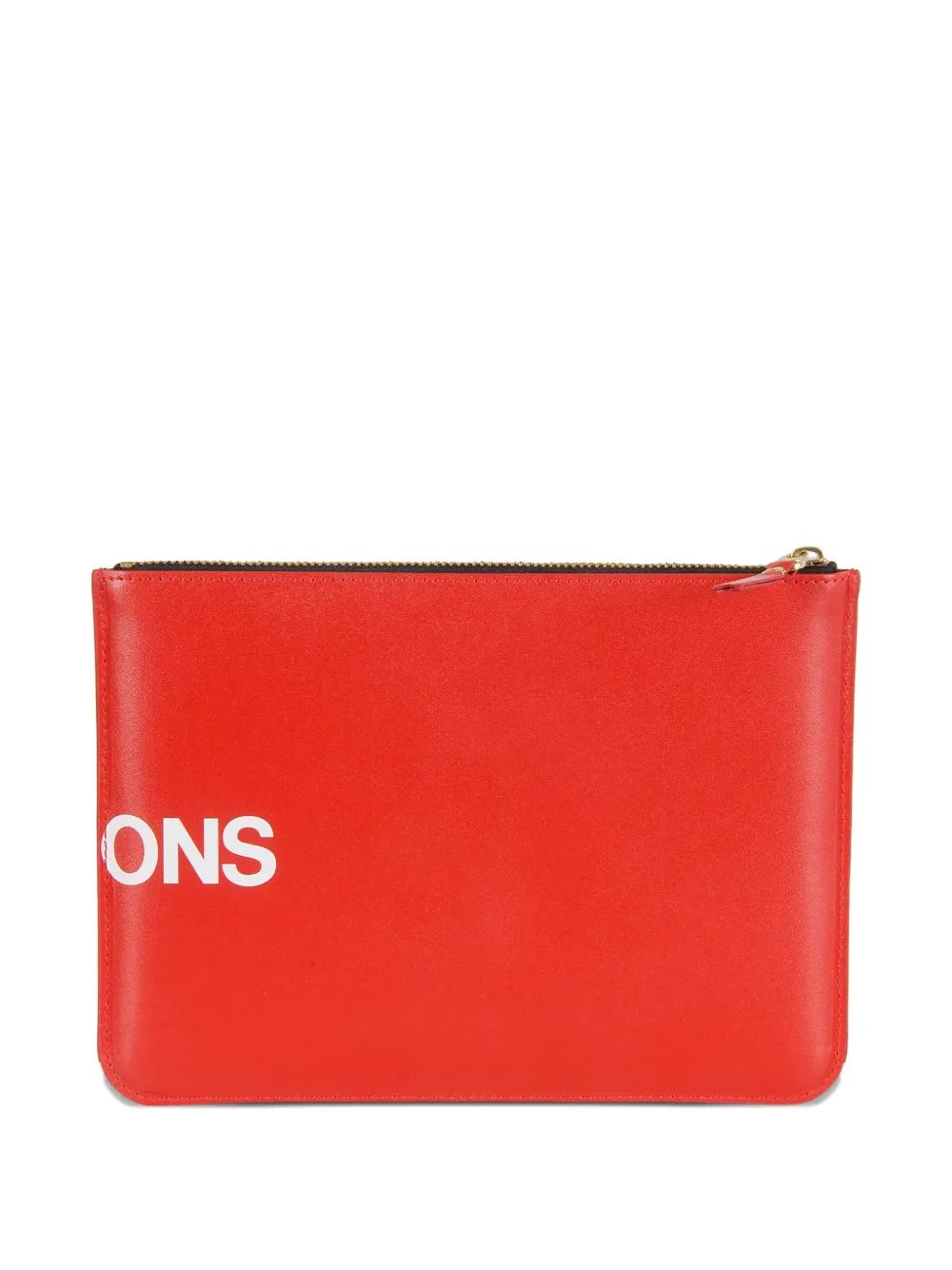 Comme Des Garçons Wallet logo zip clutch bag - Rood