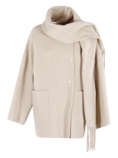 Isabelle Blanche double-breasted scarf coat