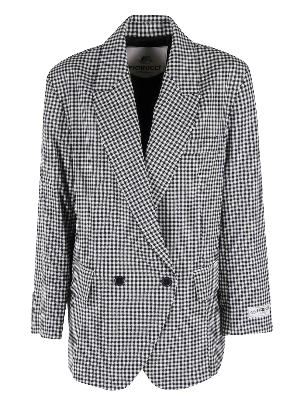 Fiorucci Gingham check-pattern blazer | White | Image 1