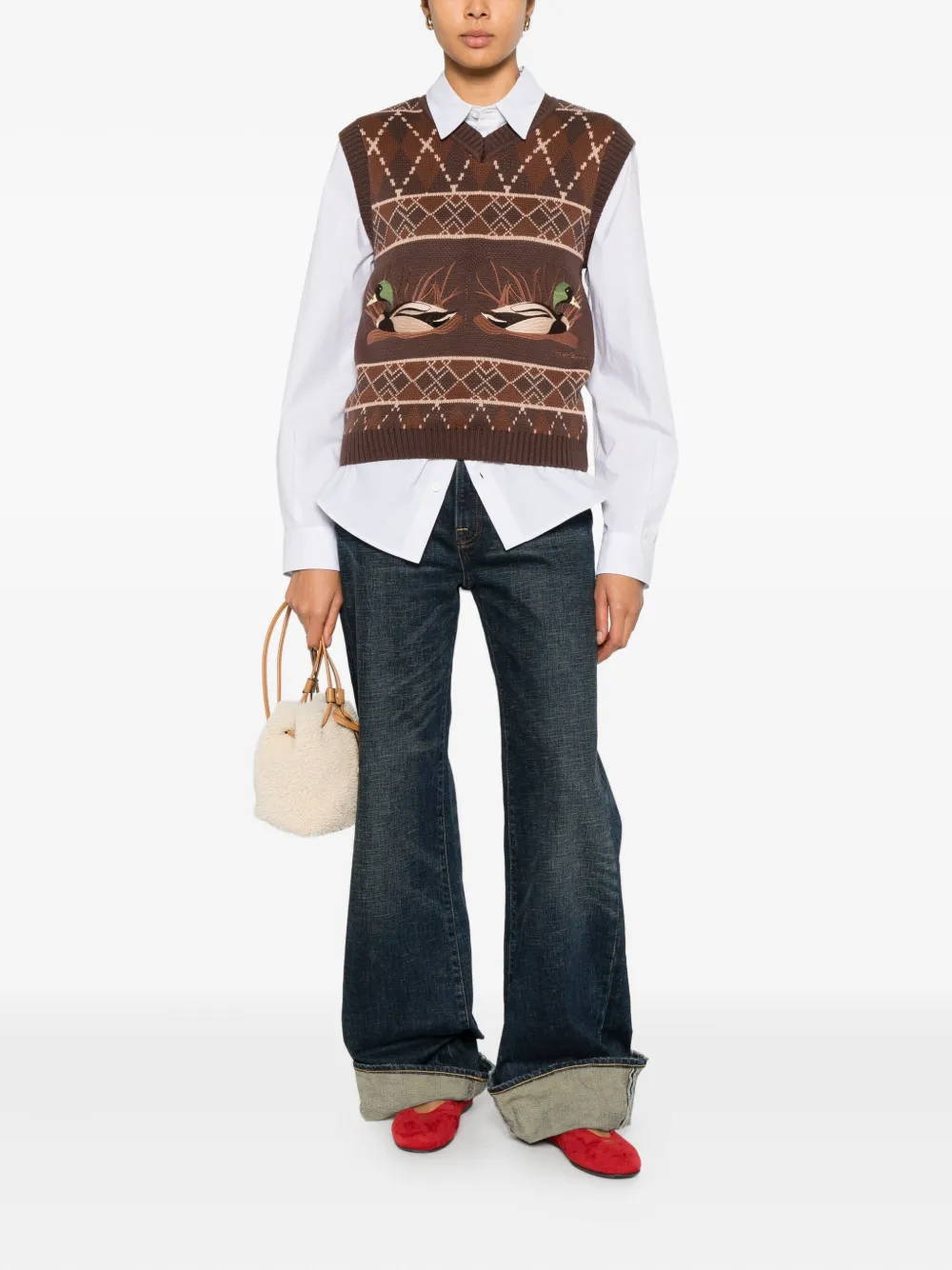 House of Sunny Ripples argyle-pattern top | T-Shirts & Jersey Shirts | Image 2