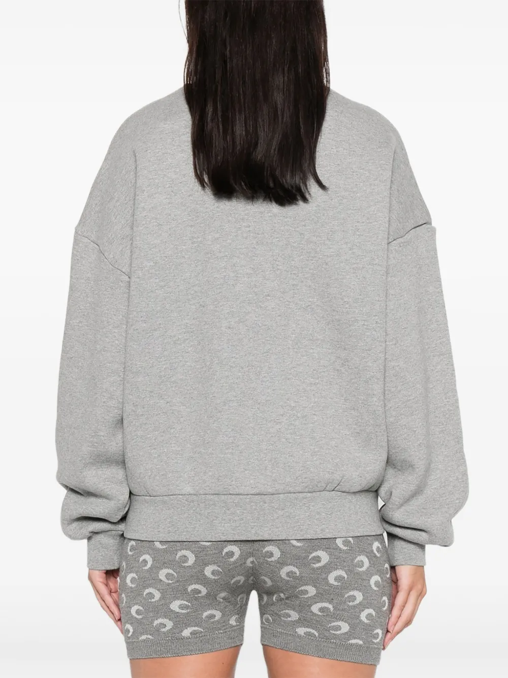 Wrstbhvr Neni Logo-embroidered Crew-neck Sweatshirt In Gray