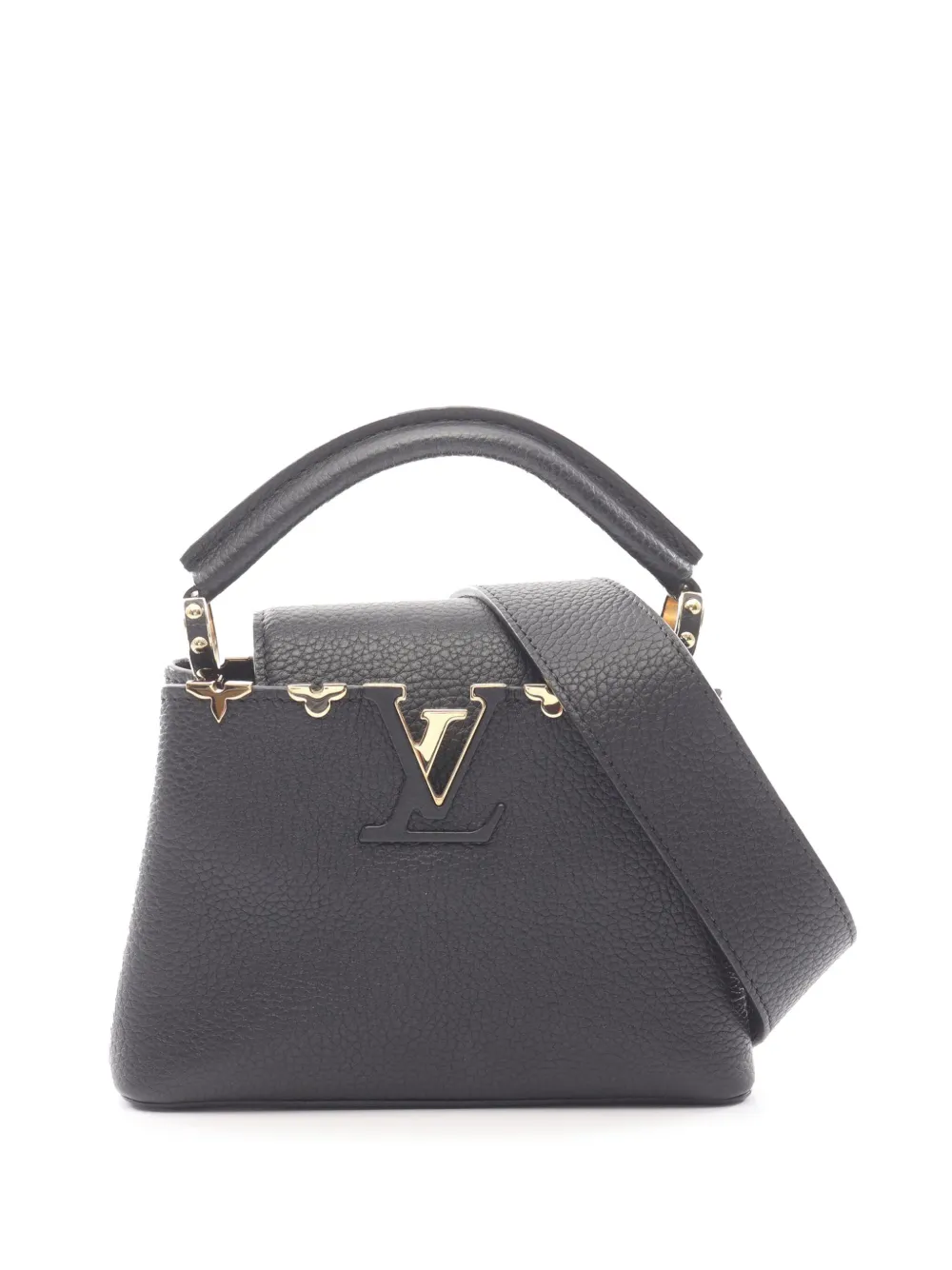 Louis Vuitton Pre-Owned 2020 トリヨン ミニ カプシーヌ サッチェルバッグ - ブラック Louis Vuitton Pre-Owned 2020 トリヨン ミニ カプシーヌ サッチェルバッグ - ブラック
