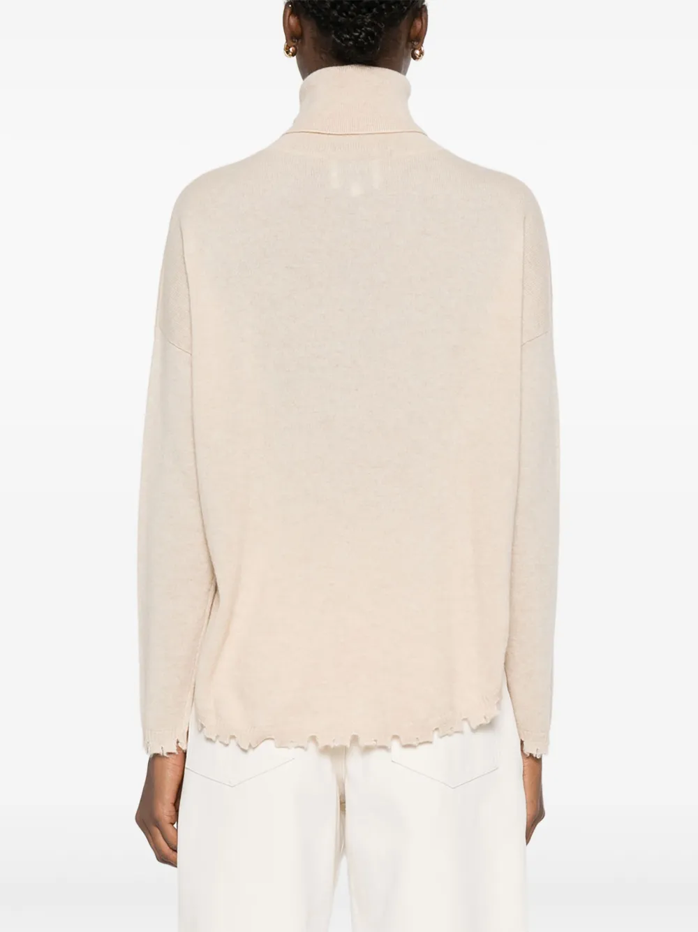 kujten Mavis trui met franje Beige