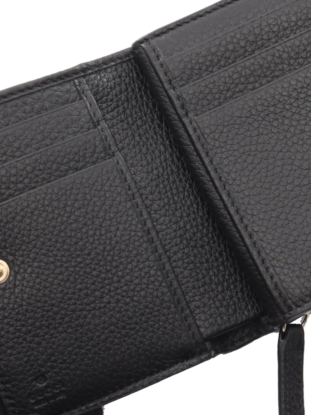 Pre-owned Gucci 2000-2015 Gg Emblem Mini Bifold Wallet Small Wallets In Black