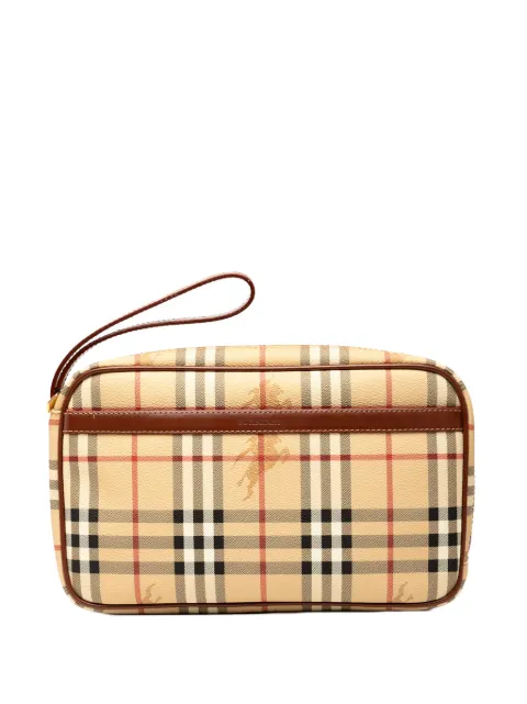 Burberry Pre-Owned 2000-2017 Haymarket Check Coated Canvas clutch bag