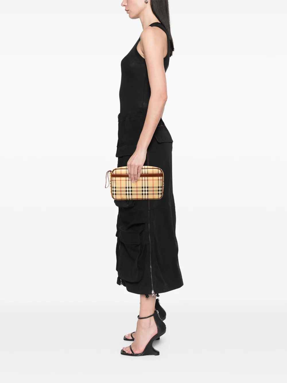 Burberry Pre-Owned 2000-2017 Haymarket Check Coated Canvas clutch bag | Pre-Owned | Image 2