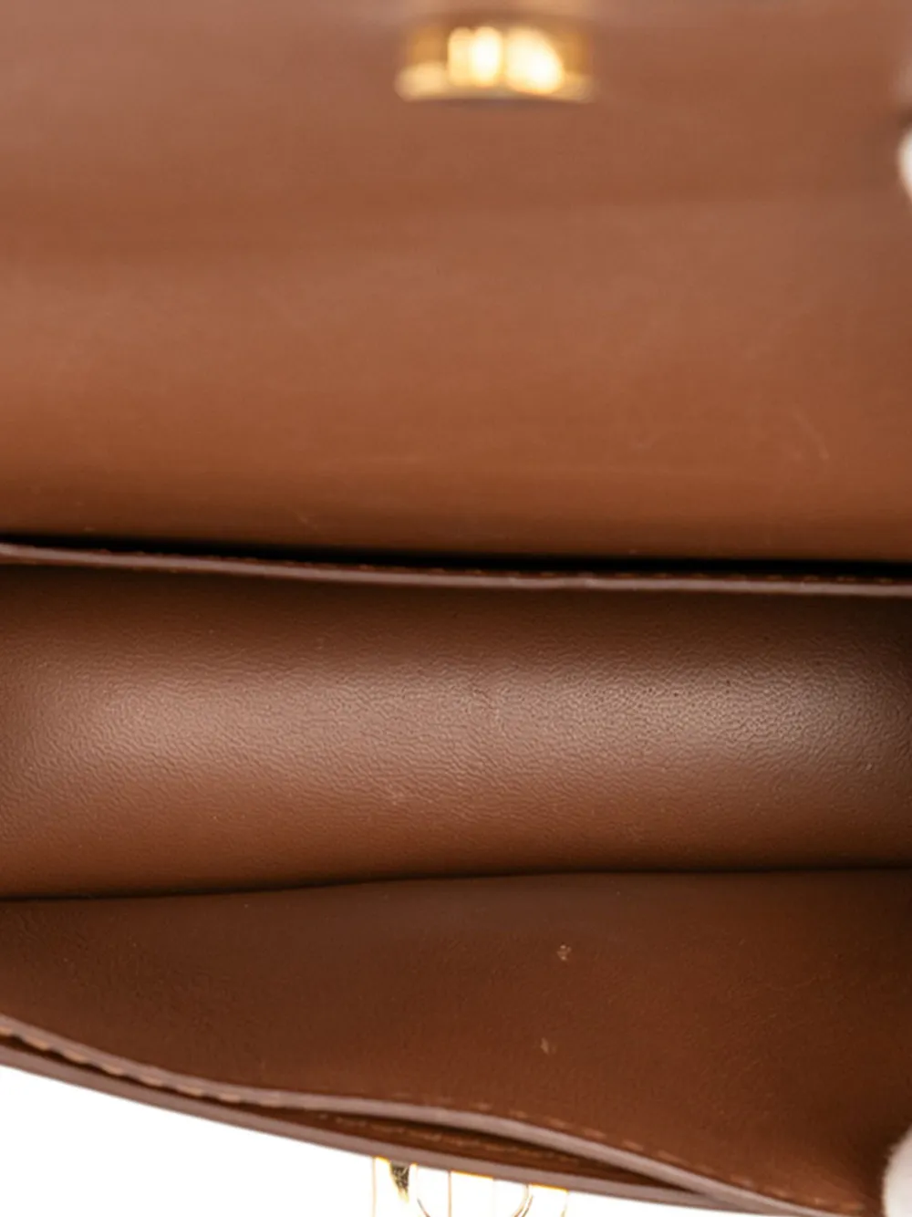 Pre-owned Burberry 2018-2025 Leather Tb Belt Bag In Brown