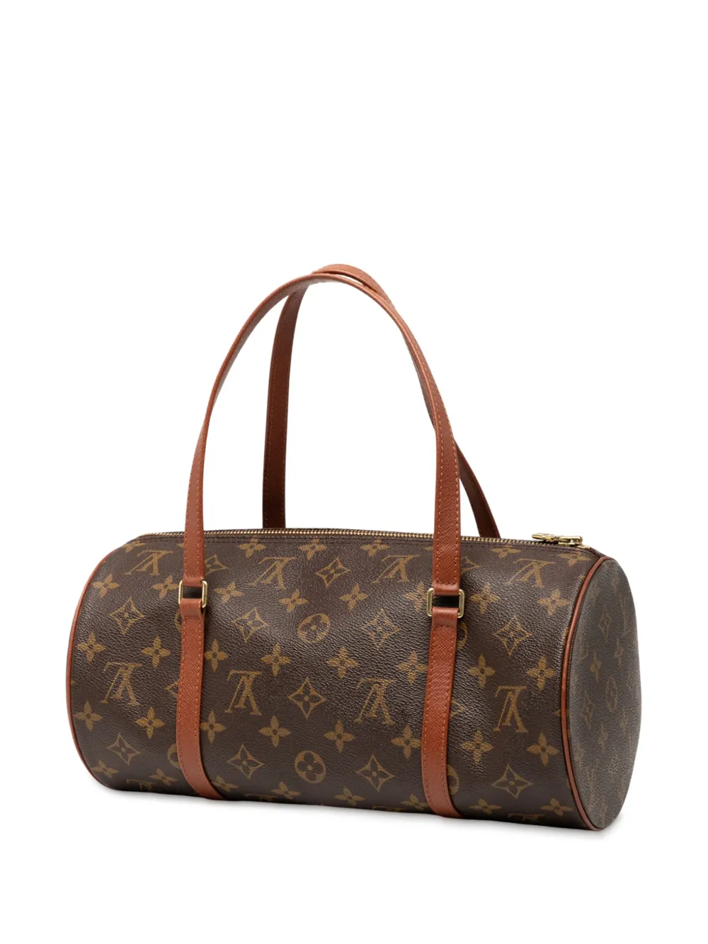 Pre-owned Louis Vuitton 2000 Monogram Papillon 30 Handbag In Brown