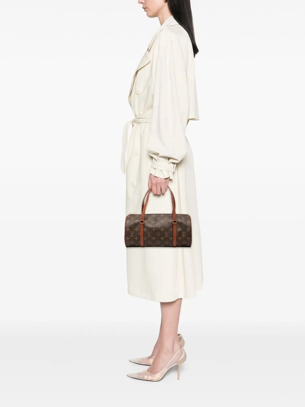 Pre-owned Louis Vuitton 2000 Monogram Papillon 30 Handbag In Brown