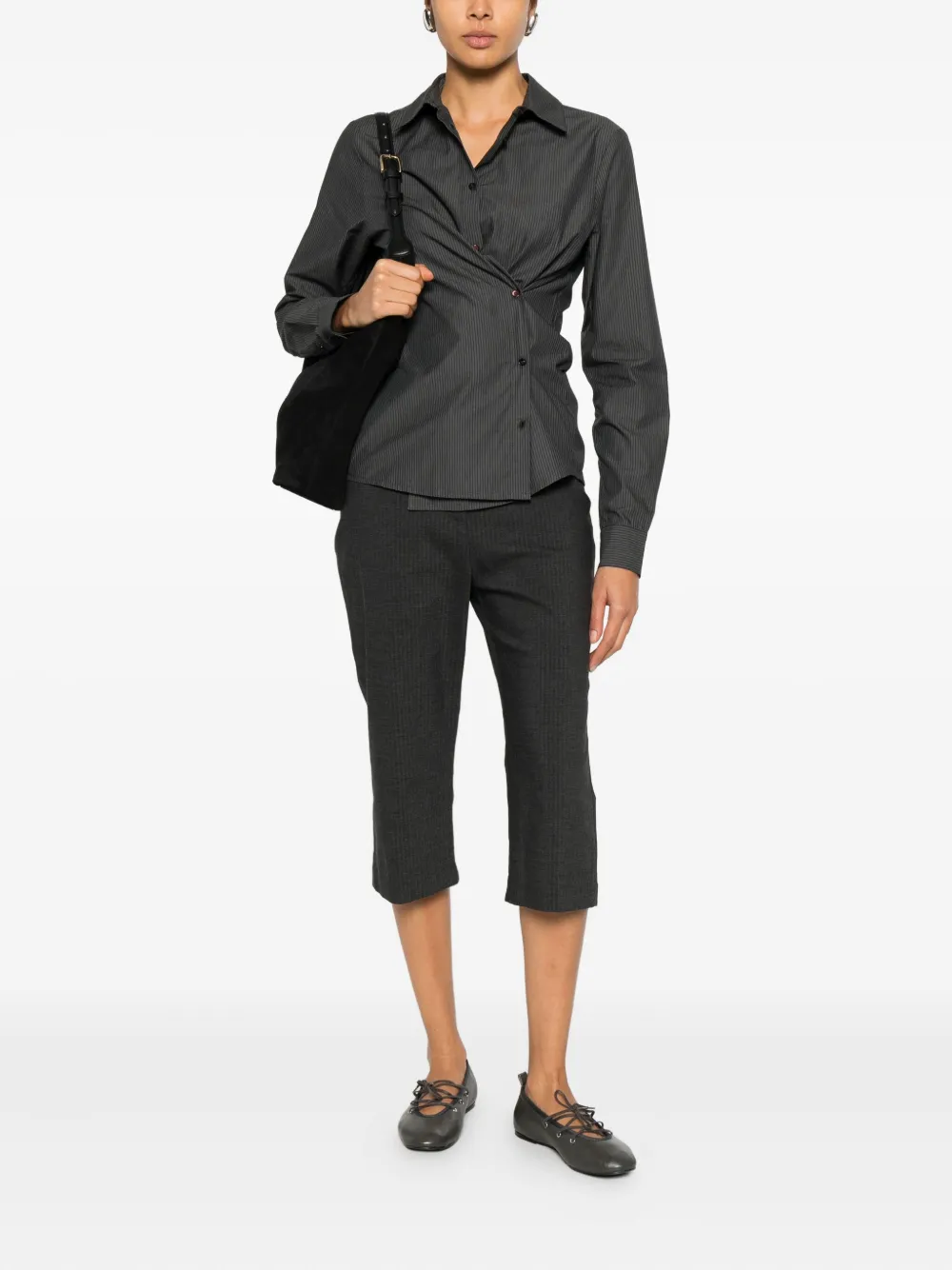 Paloma Wool Donald button striped shirt - Zwart