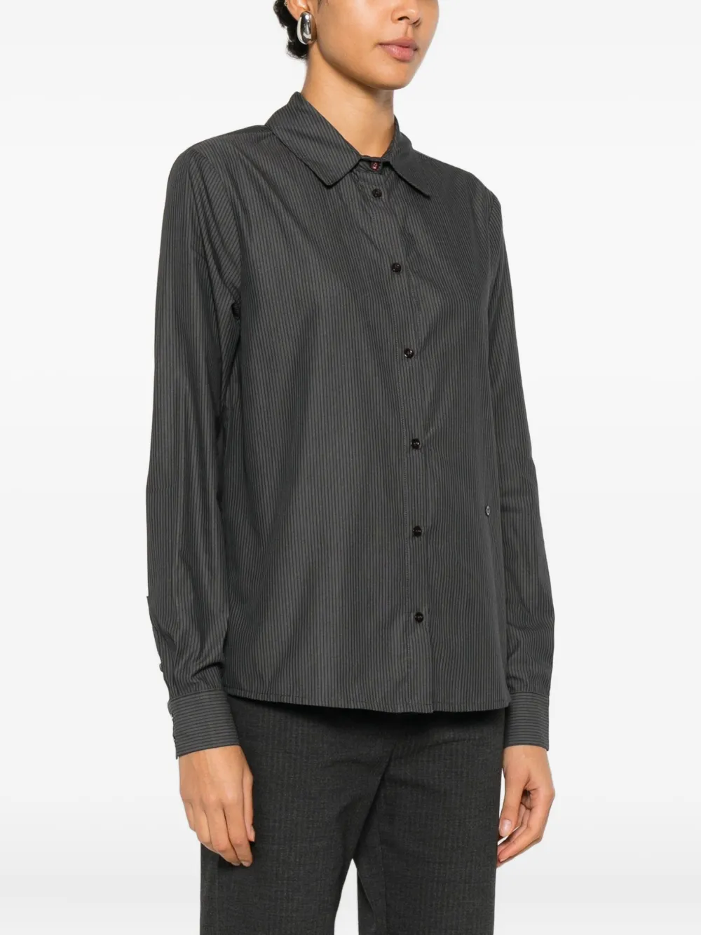 Paloma Wool Donald gestreepte blouse met knopen Zwart