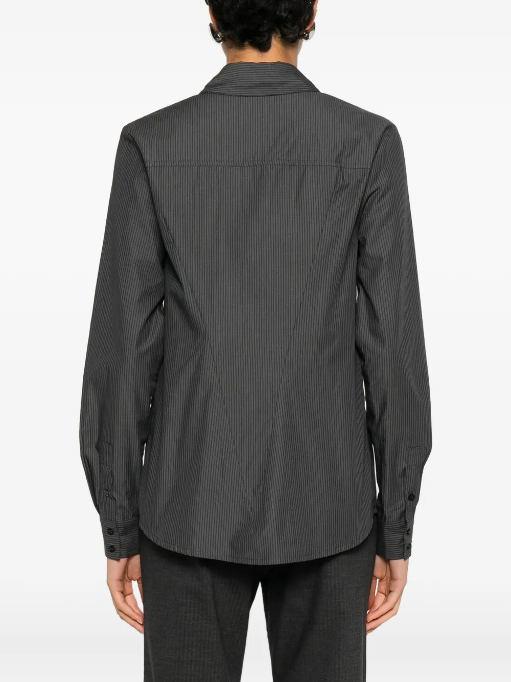 Paloma Wool Donald gestreepte blouse met knopen Zwart