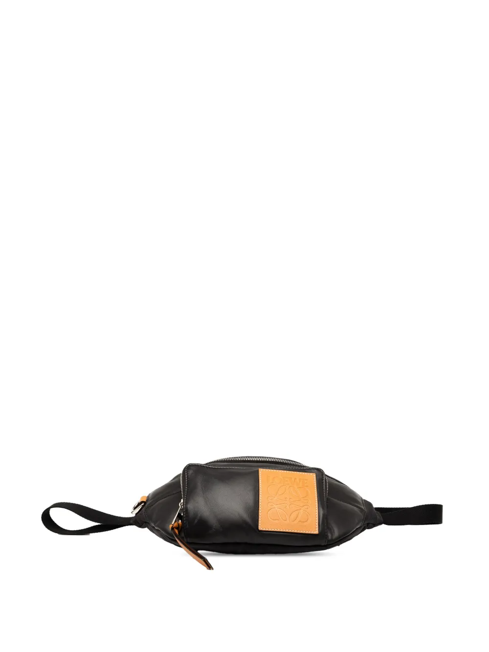 Pre-owned Loewe 2019 Leather Puffy Bumbag Belt Bag In Black