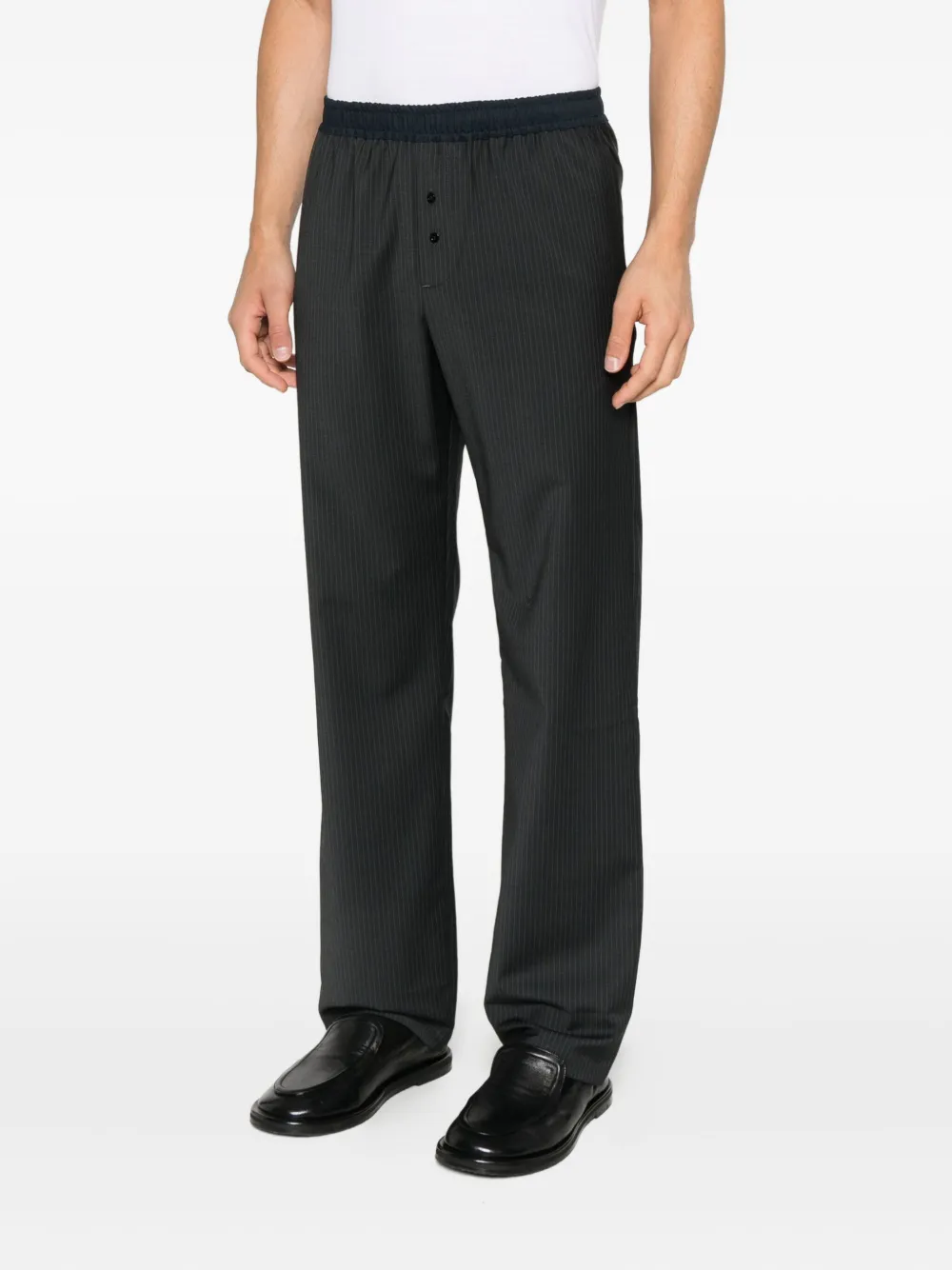 Paloma Wool Gales Pinstripe Button Trousers In Gray