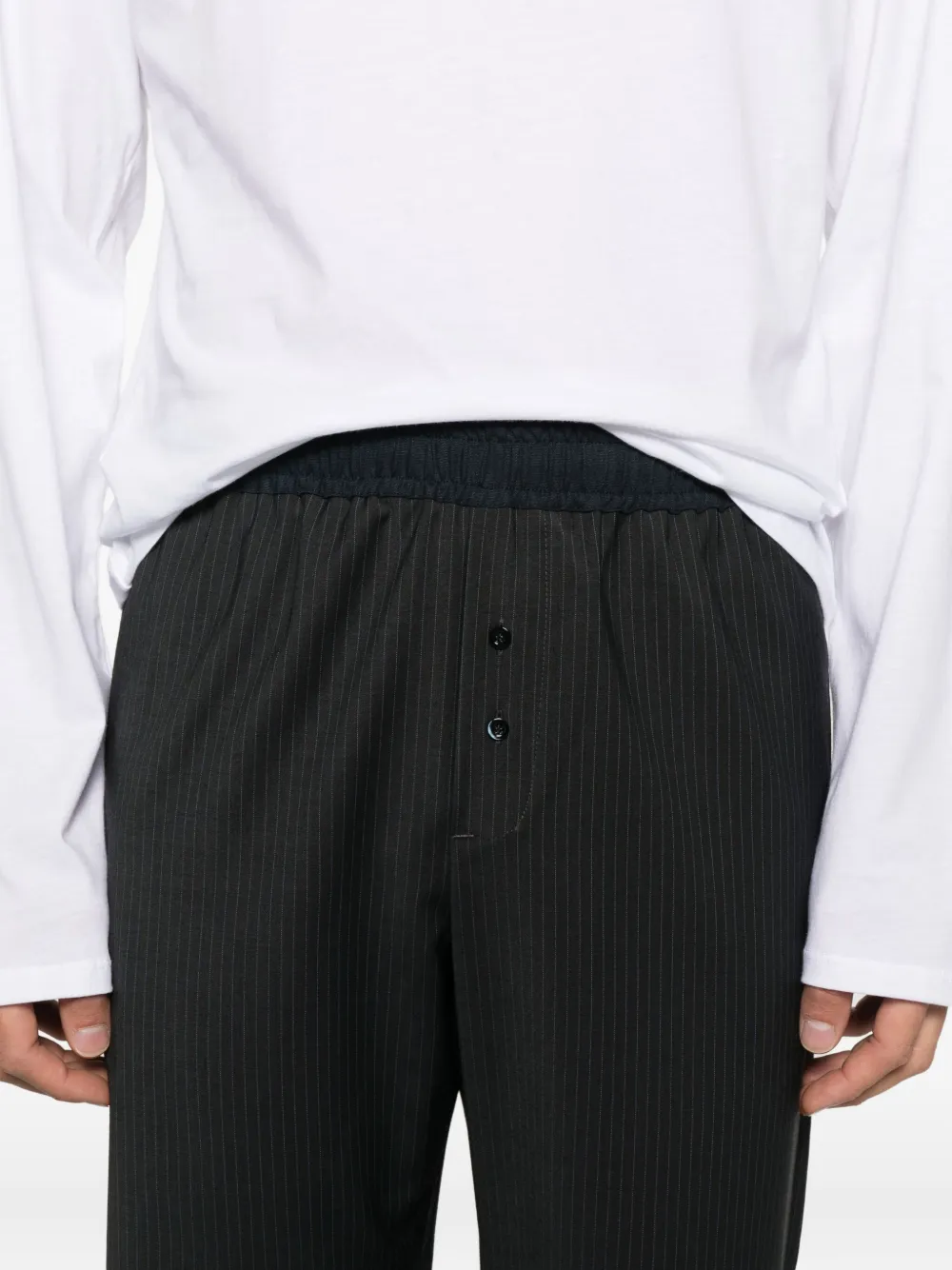 Paloma Wool Gales Pinstripe Button Trousers In Gray