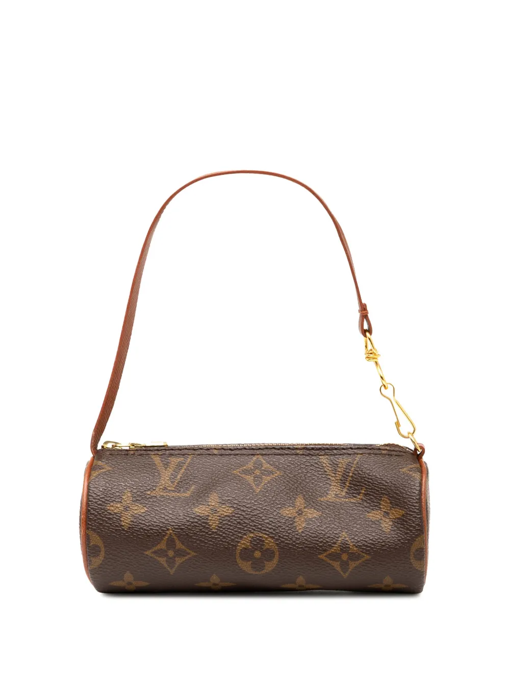 Pre-owned Louis Vuitton 1990-2010 Monogram Papillon Pochette Handbag In Brown