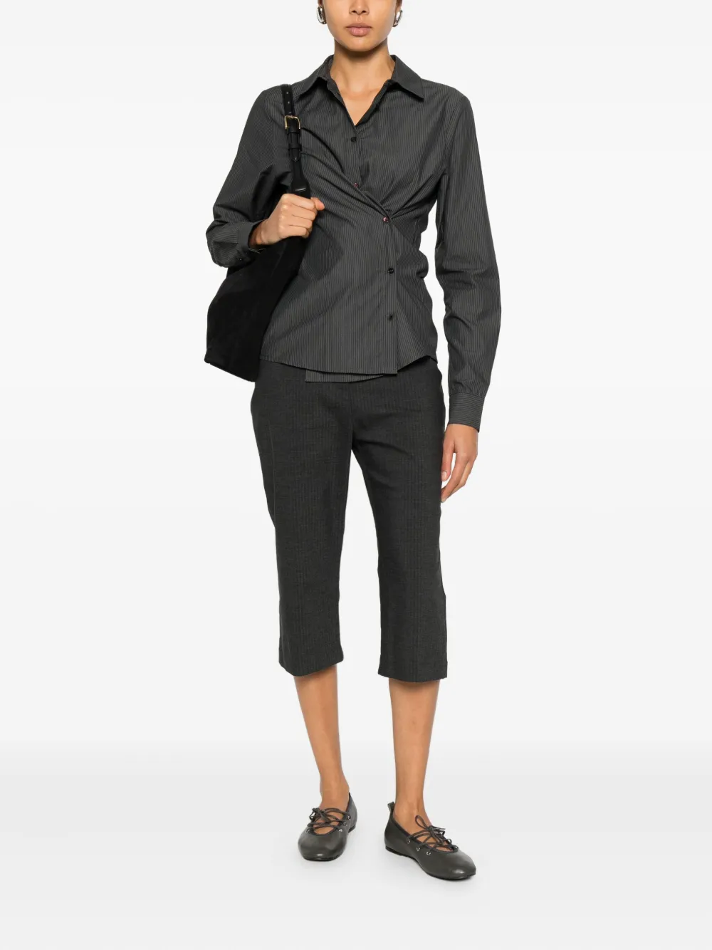 Paloma Wool Durban Textured Trousers In Gray
