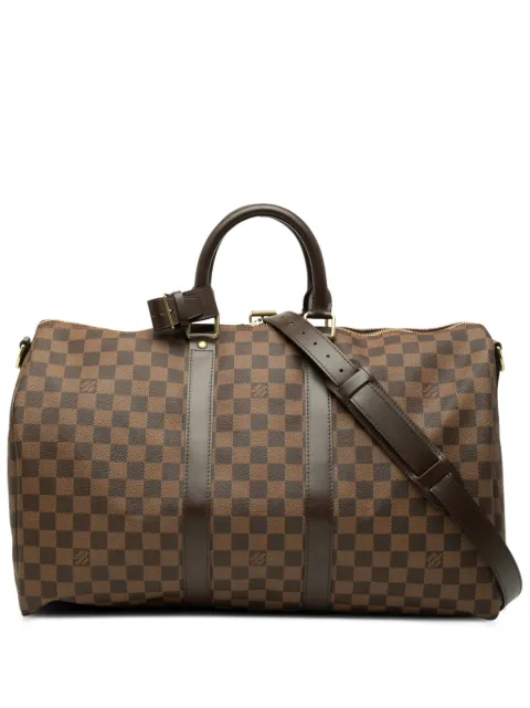 Louis Vuitton Pre-Owned bolsa de viaje Damier Ebene Keepall Bandouliere 45 2014