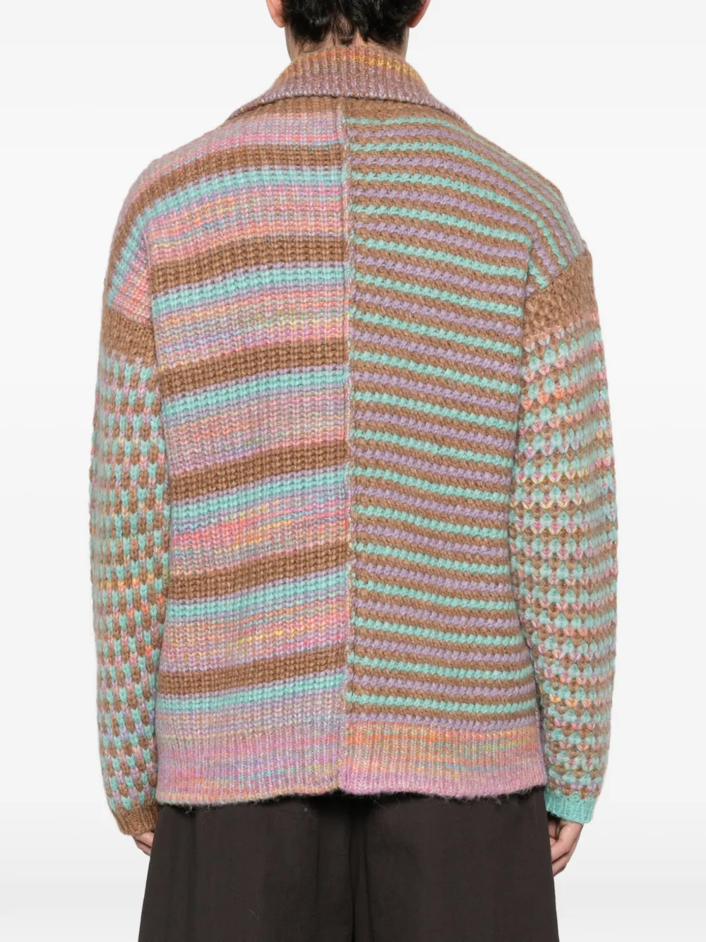 Roberto Collina Vest met patroon Bruin