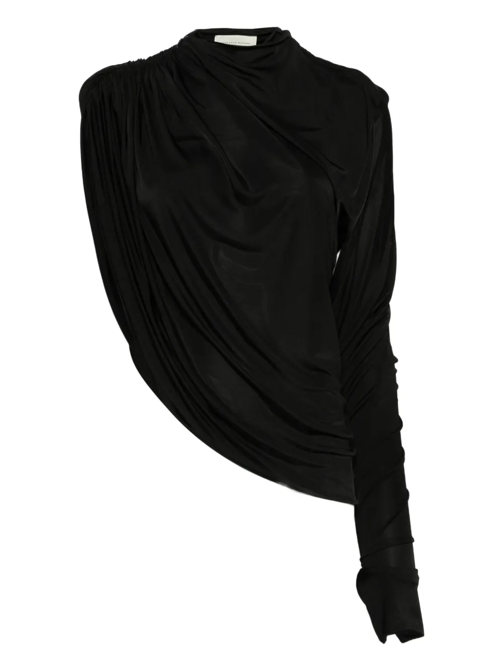 FRANCESCO MURANO single-sleeved draped top | Black | Image 1