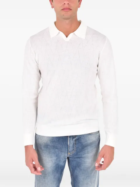 Boglioli collared patterned T-shirt