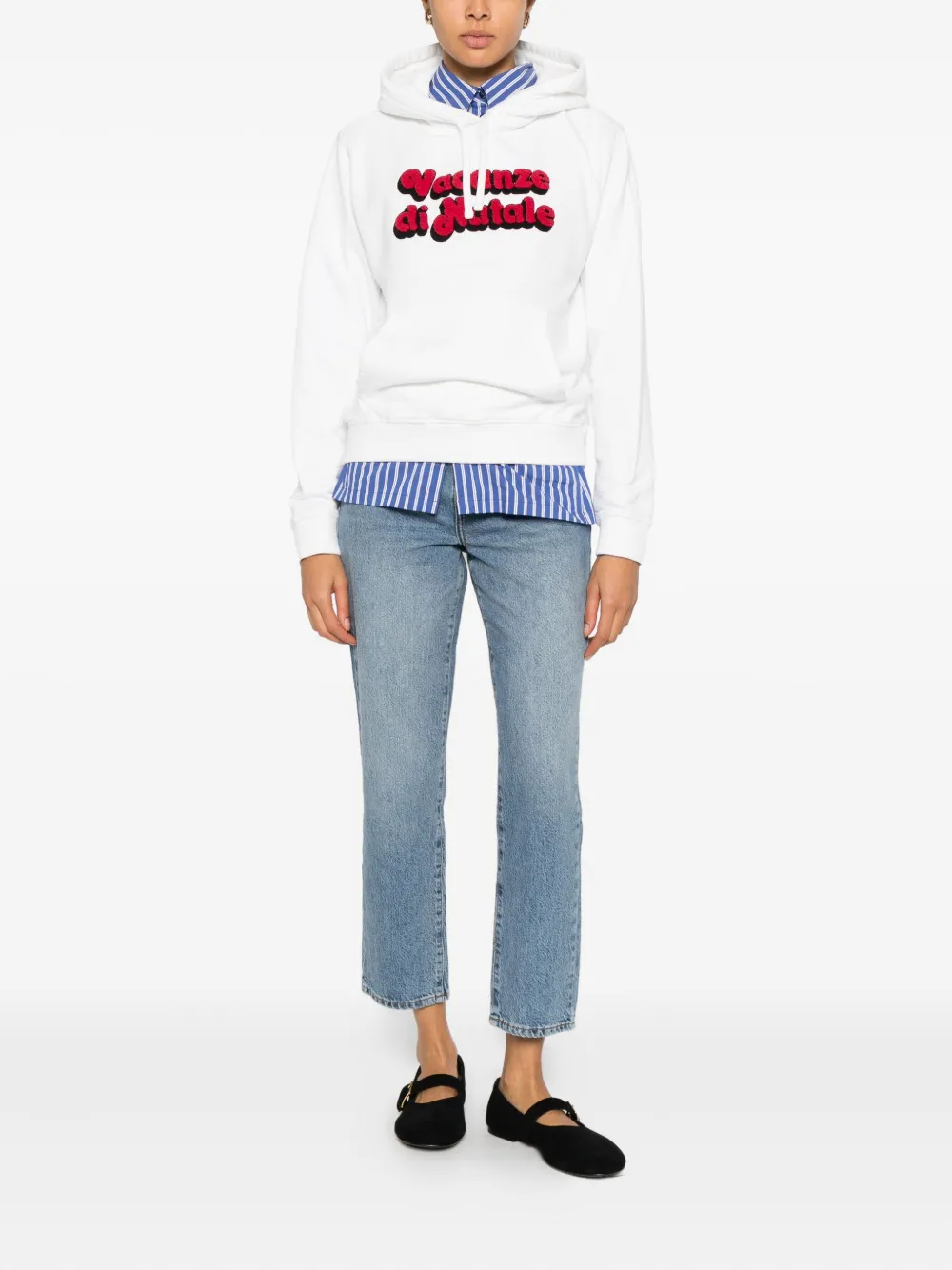 Mc2 Saint Barth X Vacanze Di Natale Virginia Sweatshirt In White