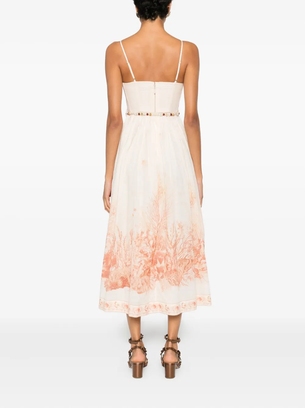 Zimmermann The Wanderlust Print Midi Dress In Multi