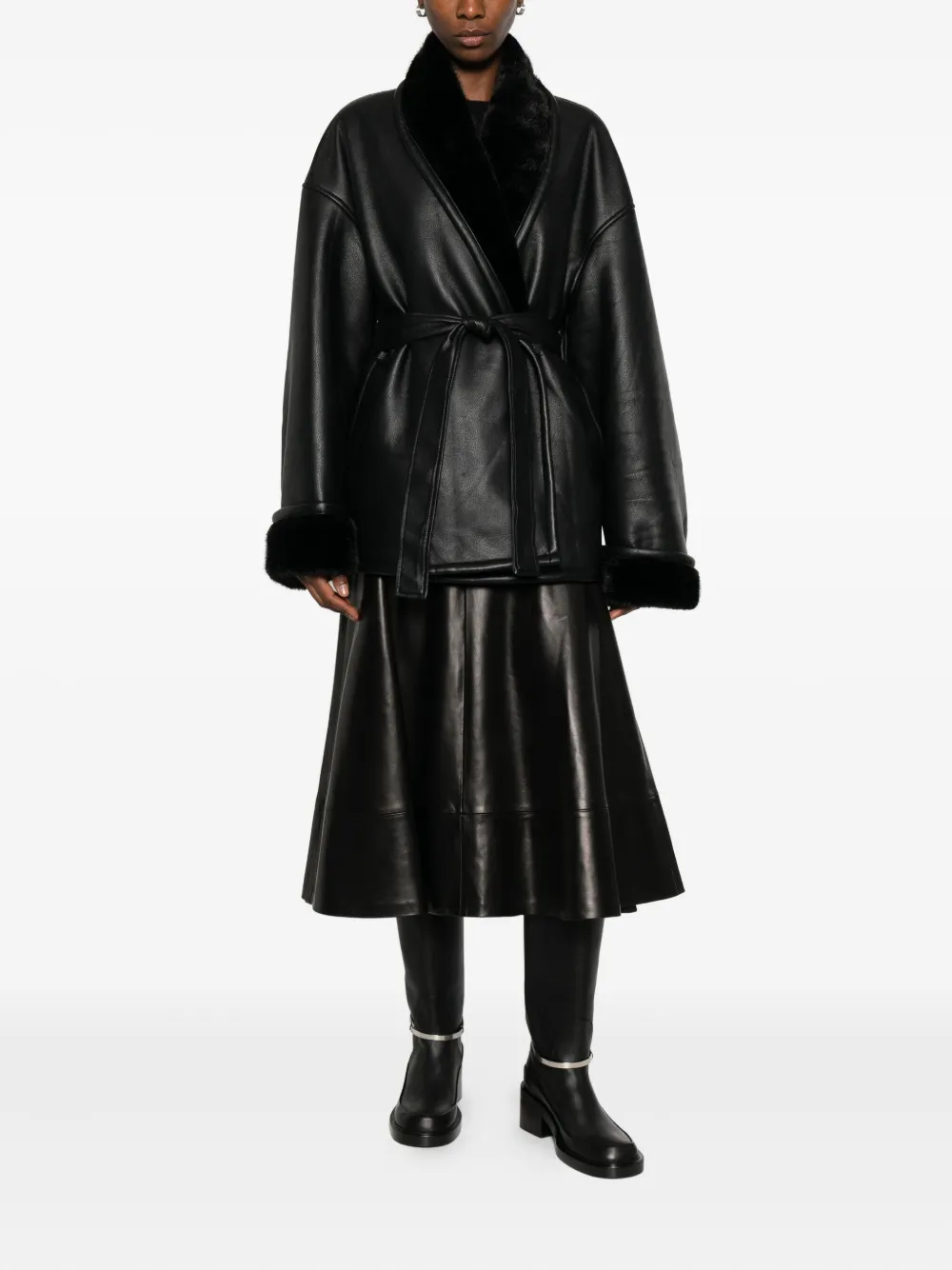 VIKTORIA CHAN belted jacket | Leather Jackets | Image 2