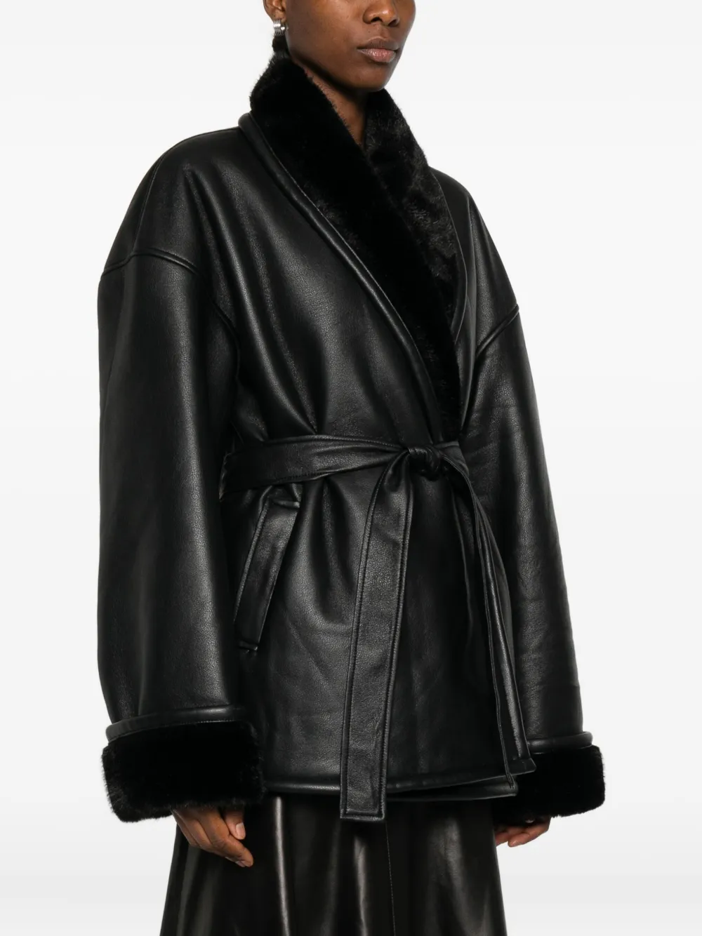  Viktoria Chan Belted Jacket - Black 